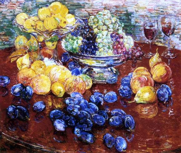  Frederick Childe Hassam Still Life, Fruits - Art Print