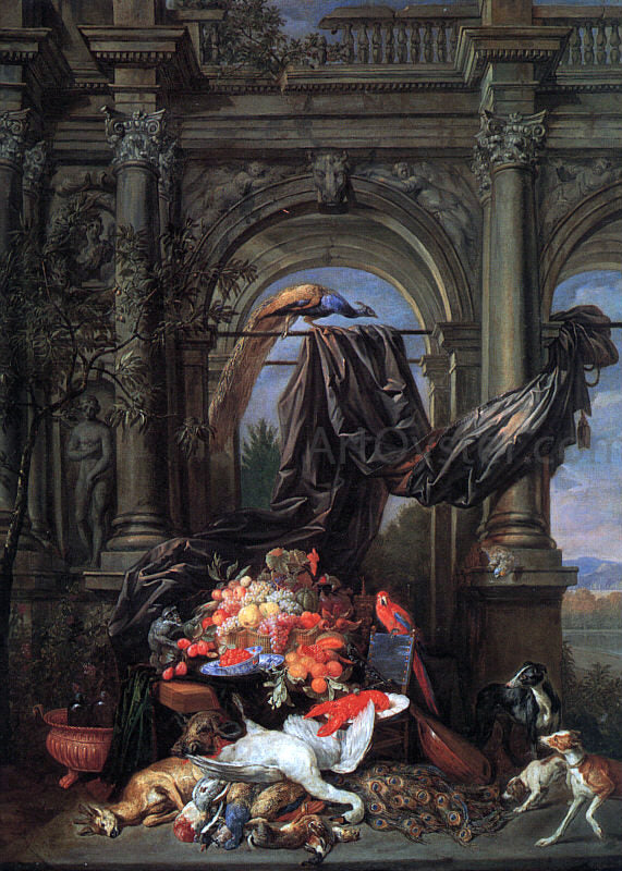  II Erasmus Quellinus Still Life in an Architectural Setting - Art Print