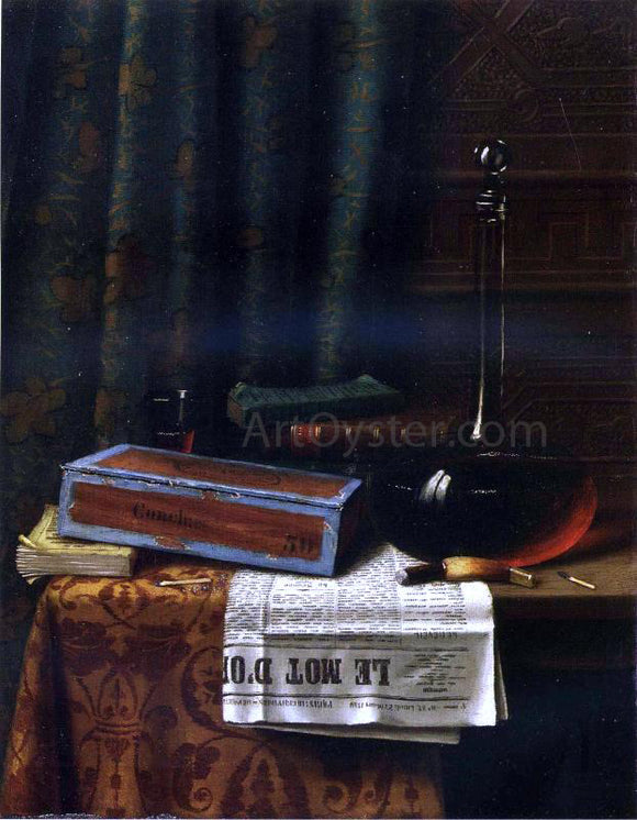  William Michael Harnett Still Life: Le Mot d'Or - Art Print