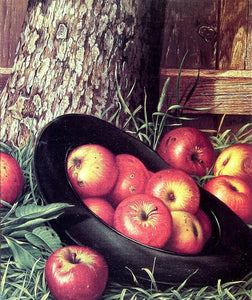  Levi Wells Prentice Still Life of Apples in a Hat - Art Print