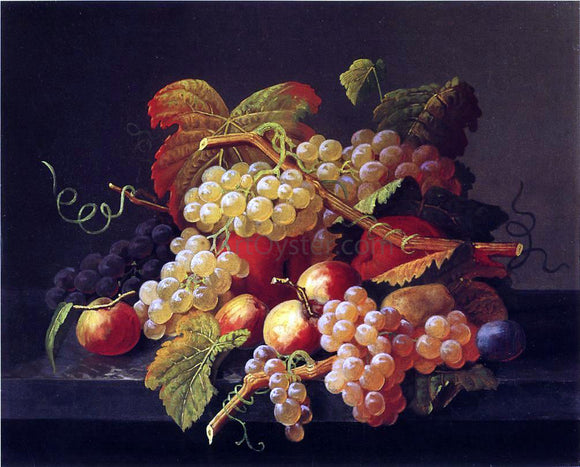  Severin Roesen Still Life of Fruit - Art Print