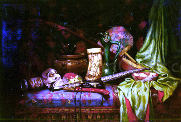  Jules-Paul-Ernst Hedou Still life of Japanese Exotica - Art Print