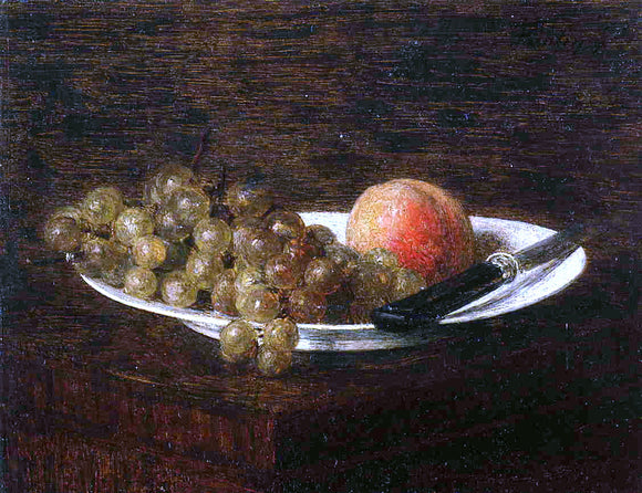  Henri Fantin-Latour Still Life: Peach and Grapes - Art Print