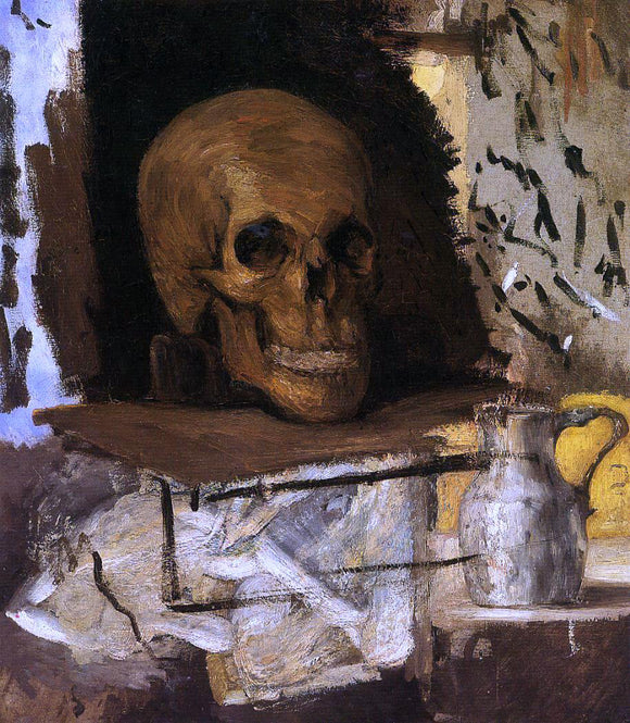  Paul Cezanne Still Life: Skull and Waterjug - Art Print