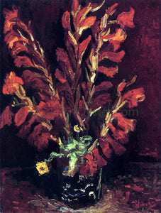 Vincent Van Gogh Still Life: Vase with Gladiolas - Art Print