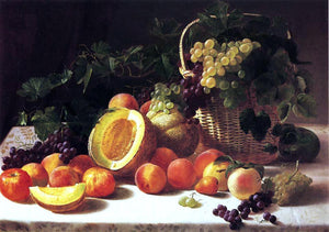  George Hetzel Still Life with Basket of Grapes - Art Print