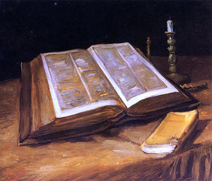  Vincent Van Gogh Still Life with Bible - Art Print