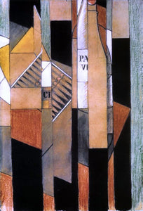  Juan Gris Still Life with Bottle and Cigars - Art Print