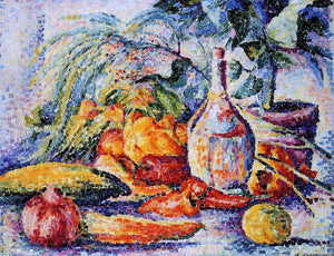  Henri Edmond Cross Still Life with Bottle of Wind - Art Print