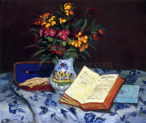 Armand Guillaumin Still Life with Box with Blue Gloves - Art Print