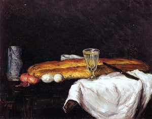  Paul Cezanne Still Life with Bread and Eggs - Art Print
