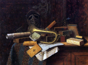  William Michael Harnett Still Life with Bust of Dante - Art Print