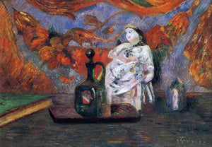  Paul Gauguin Still Life with Carafe and Ceramic Figure - Art Print