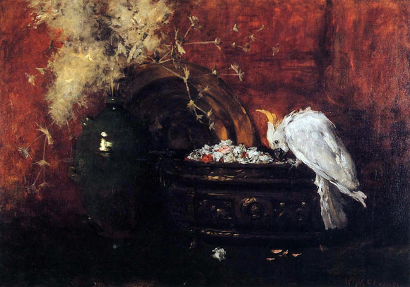  William Merritt Chase Still Life with Cockatoo - Art Print