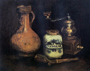  Vincent Van Gogh Still Life with Coffee Mill, Pipe Case and Jug - Art Print