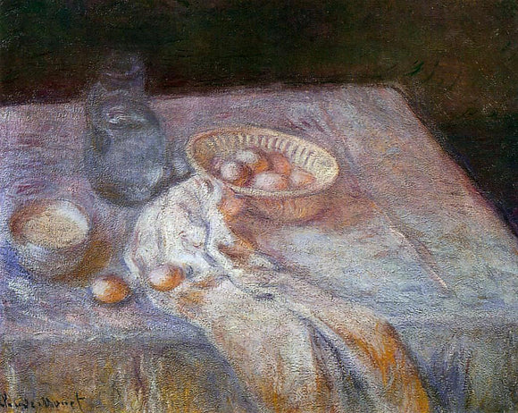  Claude Oscar Monet Still Life with Eggs - Art Print