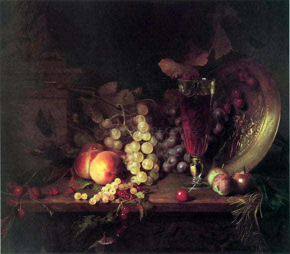  Blaise Alexandre Desgoffe Still Life with Flowers - Art Print