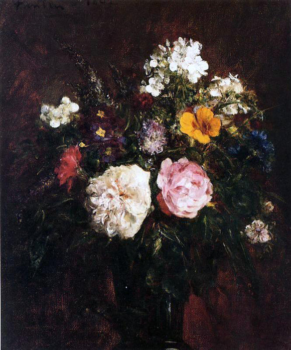  Henri Fantin-Latour Still Life with Flowers - Art Print