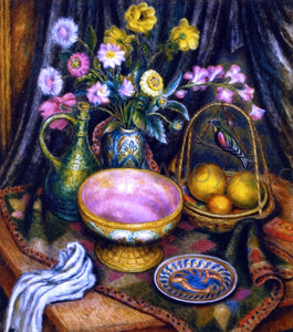  Middleton Manigault Still Life with Flowers - Art Print