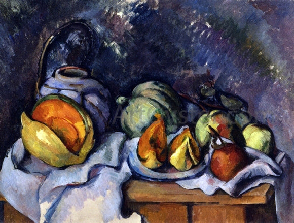  Paul Cezanne Still Life with Fruit and a Pot of Ginger - Art Print