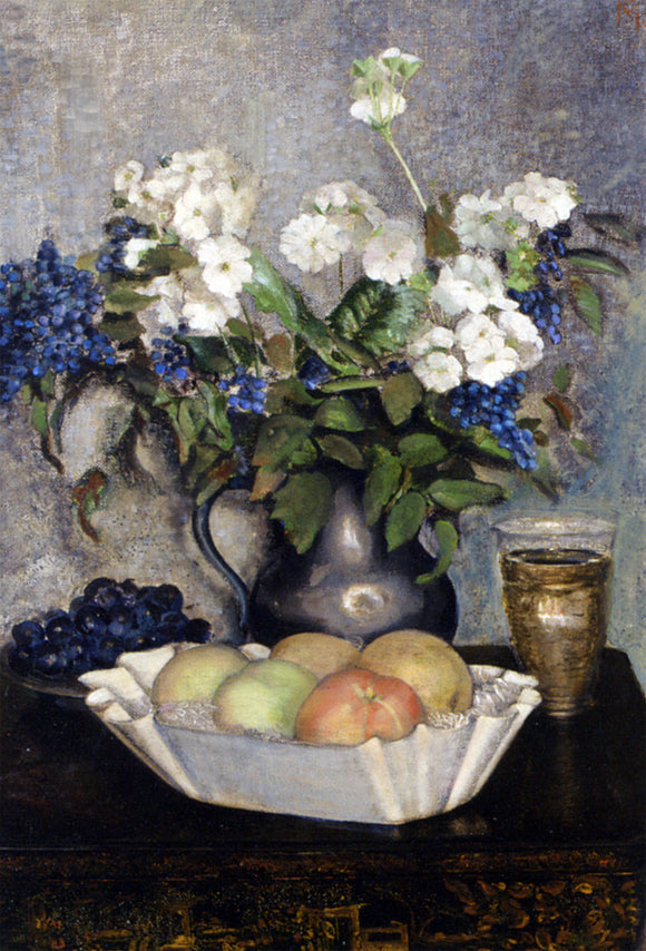  Pieter Meiners Still Life with Fruit and Flowers - Art Print