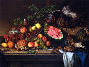  Joseph Biays Ord Still Life with Fruit and Game - Art Print