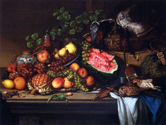  Joseph Biays Ord Still Life with Fruit and Game - Art Print