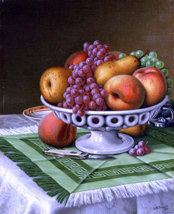  Levi Wells Prentice Still Life with Fruit and Pocket Knife - Art Print