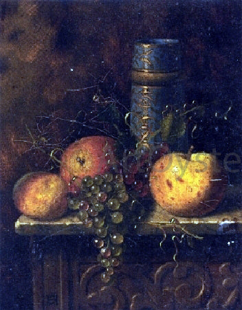  William Michael Harnett Still Life with Fruit and Vase - Art Print