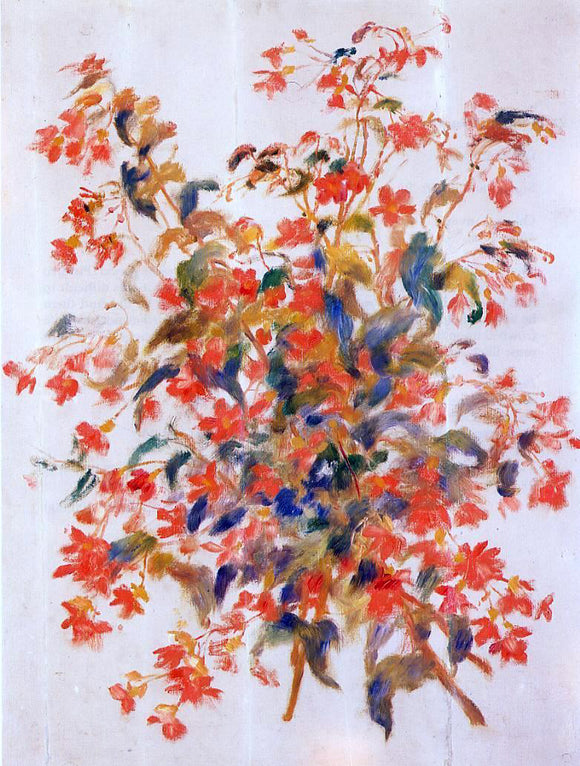  Pierre Auguste Renoir Still Life with Fuscias - Art Print