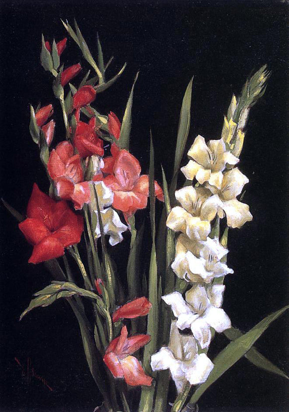  Edward C Leavitt Still Life with Gladiolas - Art Print