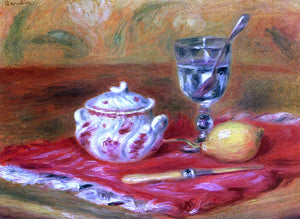 Pierre Auguste Renoir Still LIfe with Glass and Lemon - Art Print