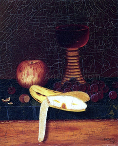  William Michael Harnett Still Life with Goblet, Fruit and Nuts - Art Print