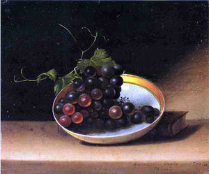  Raphaelle Peale Still Life with Grapes and Dish - Art Print