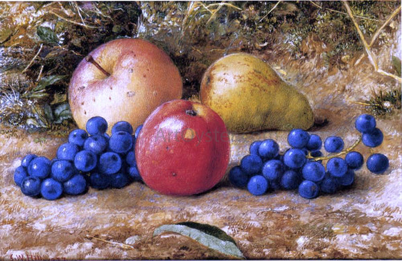 John William Hill Still Life with Grapes, Apples and Pear - Art Print