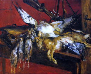  Lovis Corinth Still Life with Hare and Partridges - Art Print