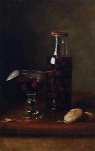  Francois Bonvin Still Life with Jar of Cherries - Art Print