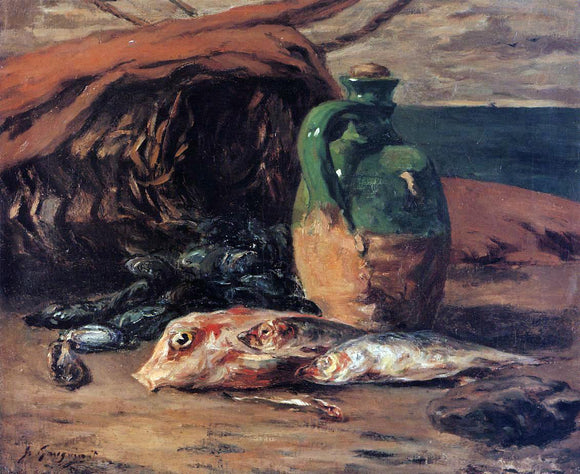  Paul Gauguin Still Life with Jug and Red Mullet - Art Print