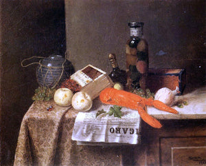  William Michael Harnett Still Life with 'Le Figaro' - Art Print