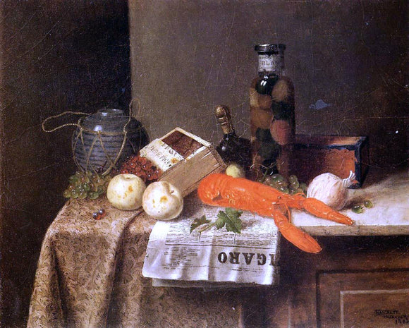  William Michael Harnett Still Life with 'Le Figaro' - Art Print
