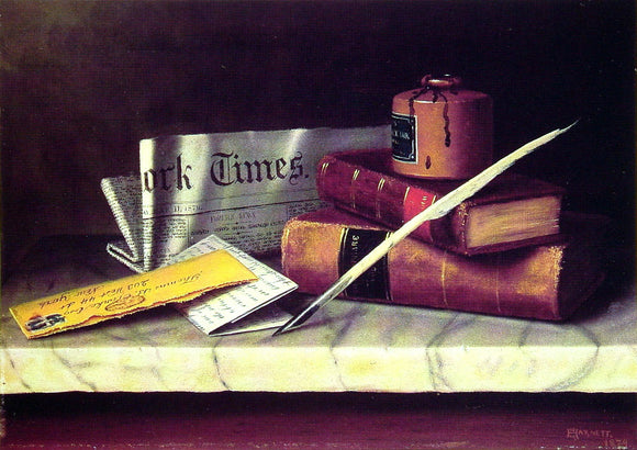  William Michael Harnett Still Life with Letter to Thomas B. Clarke - Art Print