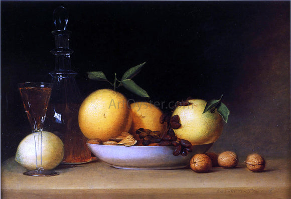  Raphaelle Peale Still Life with Liqueur and Fruit - Art Print
