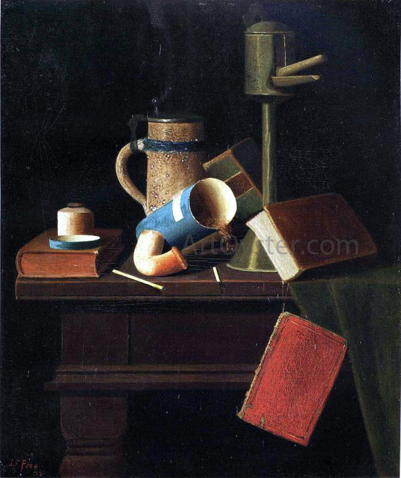  John Frederick Peto Still Life with Mug, Pipe and Boods - Art Print