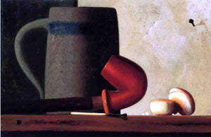  John Frederick Peto Still Life with Mug, Pipe and Oyster Crackers - Art Print