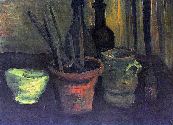  Vincent Van Gogh Still Life with Paintbrushes in a Pot - Art Print