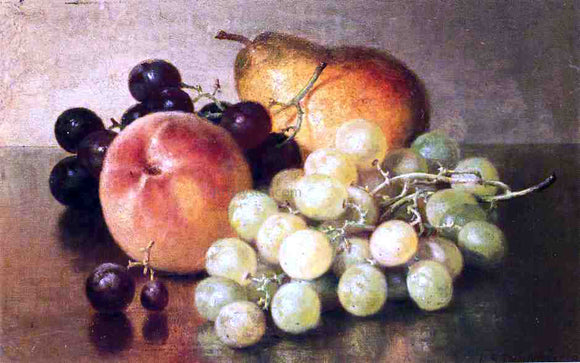  Robert Spear Dunning Still Life with Peach, Pear and Grapes - Art Print