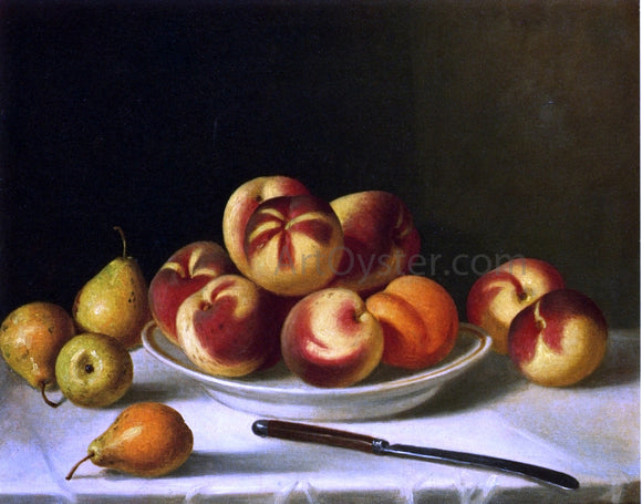  John F Francis Still Life with Peaches and Pears - Art Print