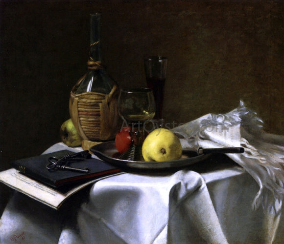  Charles Ethan Porter Still Life with Pears and Cask - Art Print