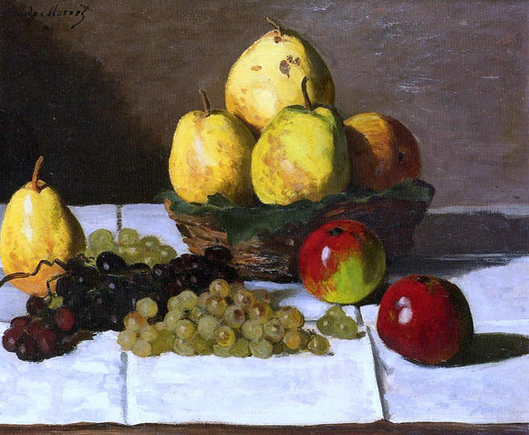 Claude Oscar Monet Still Life with Pears and Grapes - Art Print