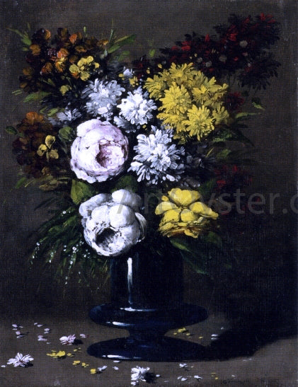  Theodule Ribot Still Life with Peonies - Art Print